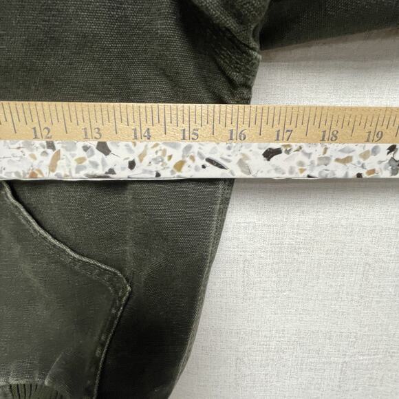 Carhartt Youth Green Canvas Hooded Full Zip Jacket YYJ130 - Size M - Picture 11 of 13